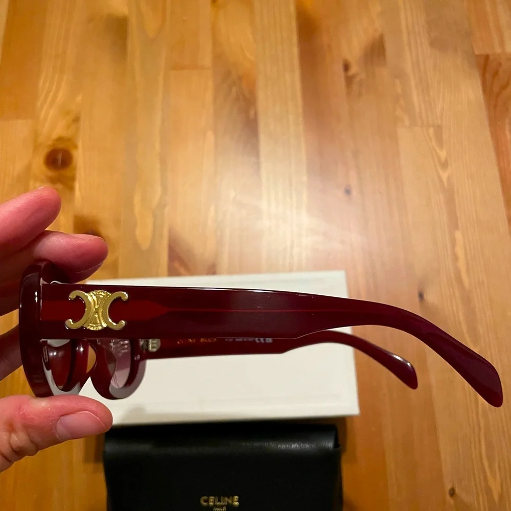 Celine Triomphe Oval Acetate Sunglasses - Picture 7 of 16